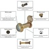 Door Viewer Antique Brass Peephole Wide Angle 50-75mm Thick Doors