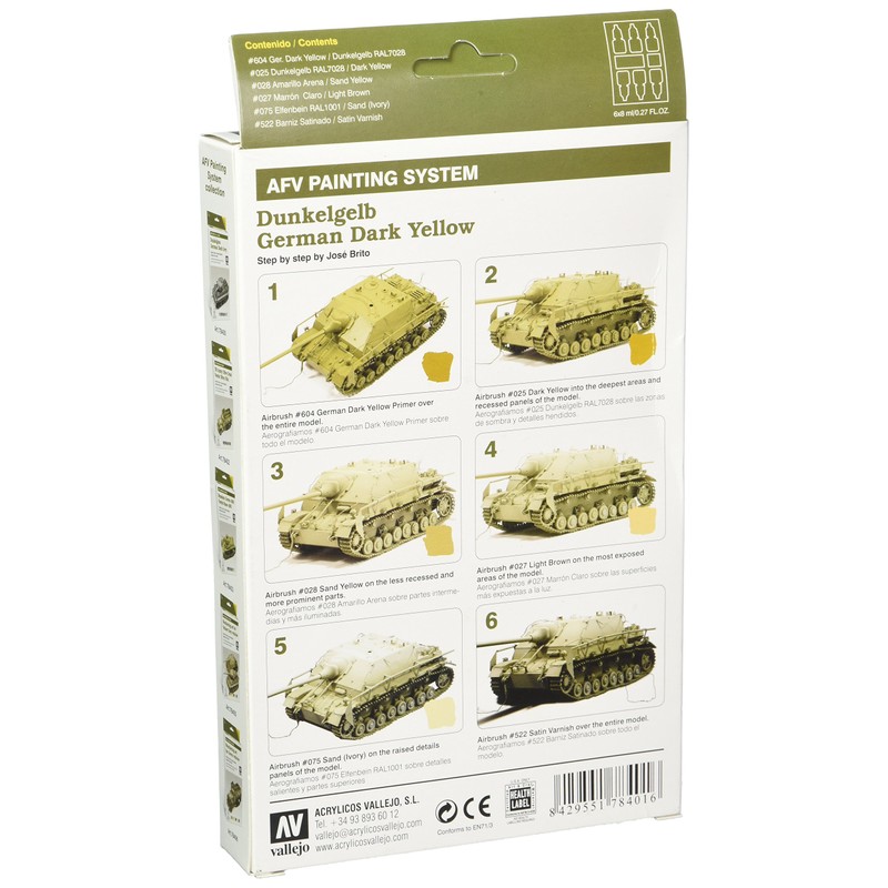 Vallejo AFV German Dark Yellow Modulation Set, 8ml