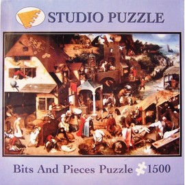 Pieter Bruegel (1528-1569) Find the Proverbs Studio Puzzle (1500 pieces)