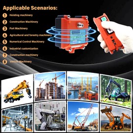 SIFAYUDG F21-2S Industrial Remote Control Radio Remote Control 12V-440V 2 Bottons Electric Lift Wireless Switch Wireless Crane Hoist Controller NLJX-2S