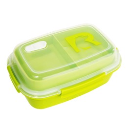 RTIC 5 Compartment Lunch Containers, Hot Food Container With Lid For Adults Or Kids, Microwave Safe Divided Snack Lunch Box For Work, School Or Travel, Reusable, BPA Free With Vent Space, Lime Green