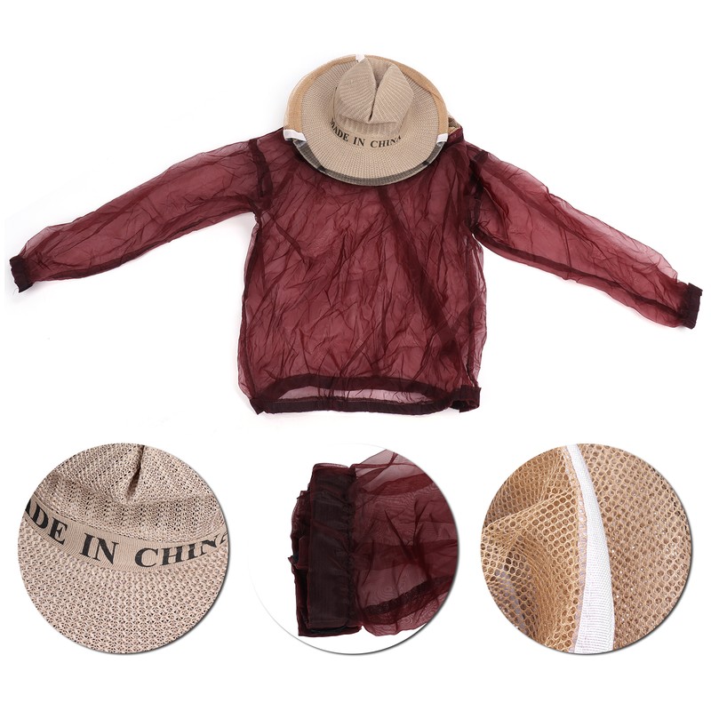 Beekeeping Protective Veil Jacket Clothes with Hat Bee Suit Beekeeper
