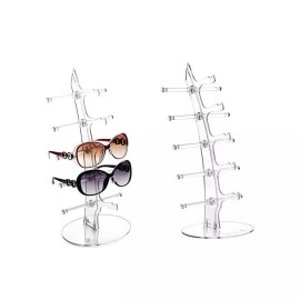 Anetiry 2 Pack Sunglasses Rack Eyeglasses Display Stand Holder Storage Organizer for 5