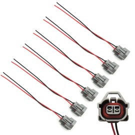 HiSport EV1 EV6 EV14 - Conector de inyector de combustible compatible con Toyota DENSO (paquete de 6)