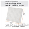Classic Accessories Patio Lounge Back Cushion Foam, 23"W x 22"H