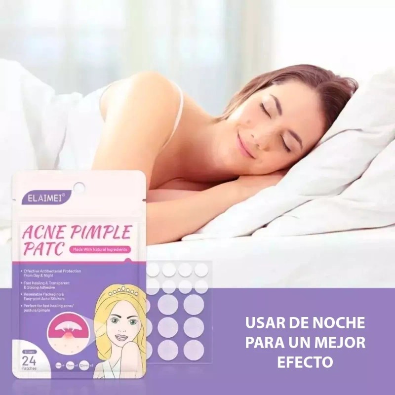 Veraly 24 Parches Acne Dia/ Noche Quita Acne Espinillas Tapa