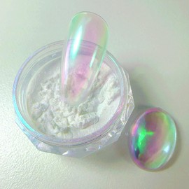 Pretty Diva Mermaid Chrome Nail Powder, Aurora Iridescent Chrome Powders for Nails Unicorn Chrome Mica Powder Manicure Pigment