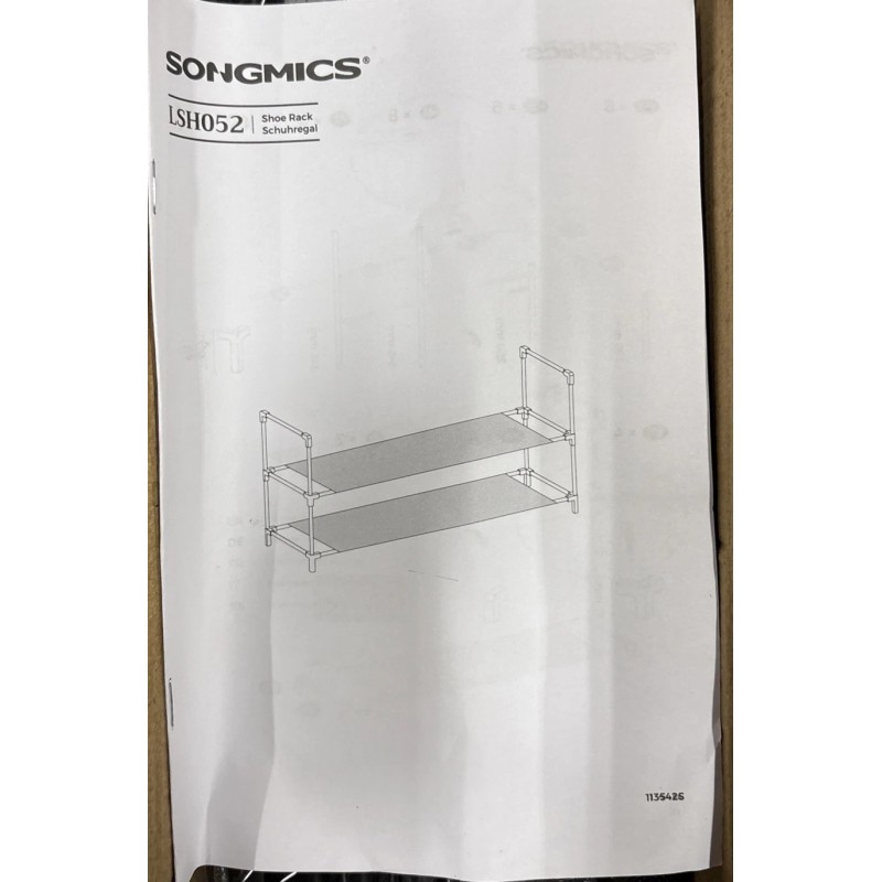 SONGMICS LSH052B01 2 Tier Shoe Rack
