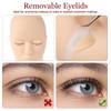 Eyelash Practice Eyelids, 6 Pairs Lash Mannequin Eyelids Replaceable Practice