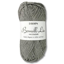 Frida's Wollhaus Drops 50 g Bomull-Lin Cotton Blend Yarn Knitting Crochet Wool Yarn 9 Colours (20 | Grey Blue)