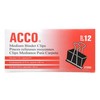 ACCO Binder Clips, Medium, Black, 12 per Box, 2 Boxes