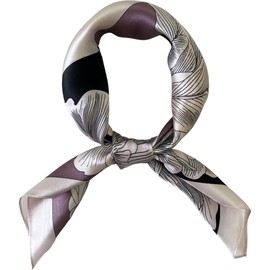 FONYVE 100% Mulberry Silk Scarf for Hair - 27" Square Head Scarf for Women - Lightweight Neck Scarf with Gift Packed