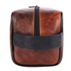 SPORTGIFTZ Buffalo Leather Rugby Wash Bag Durable Toiletry Bag for