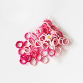 100pc 2.5cm Donas Ligas Scrunchies Elásticas Sin Costura para Cabello Elásticas  Lazos de Pelo de Algodó  Accesorios para Cabello  Niña  Mujer (Rosa,