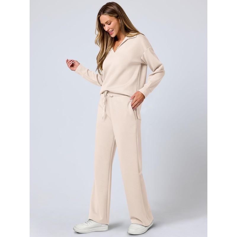 ANRABESS Women's 2 Piece Outfits Lounge Sets Casual Long Sleeve