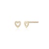 14k Poem Heart Earrings A Pair of Piercing Earrings (2)