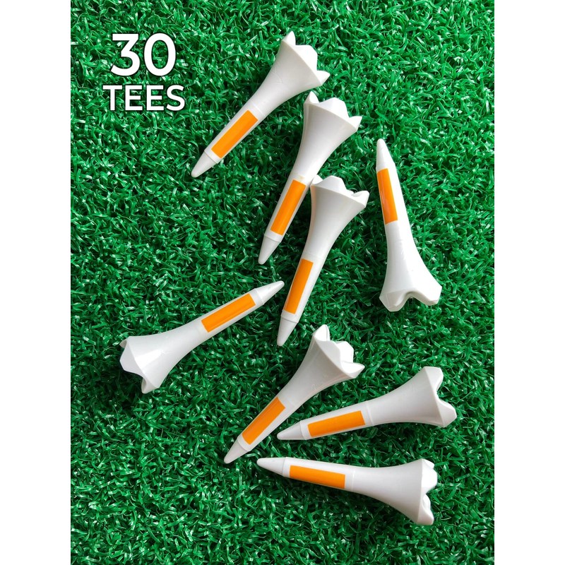 PrideSports PTS Plastic Golf Tees | 30 Count, 1-1/2 Inch