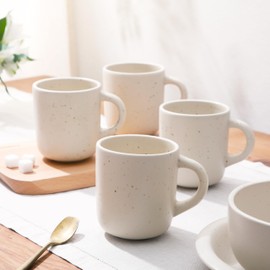 Bloomhouse - Oprah's Favorite Things - Corcisa Clay 4 Piece Mug Set - Sea Salt White