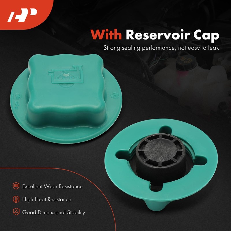 A-Premium Engine Coolant Overflow Recovery Reservoir Tank [with Cap] Compatible