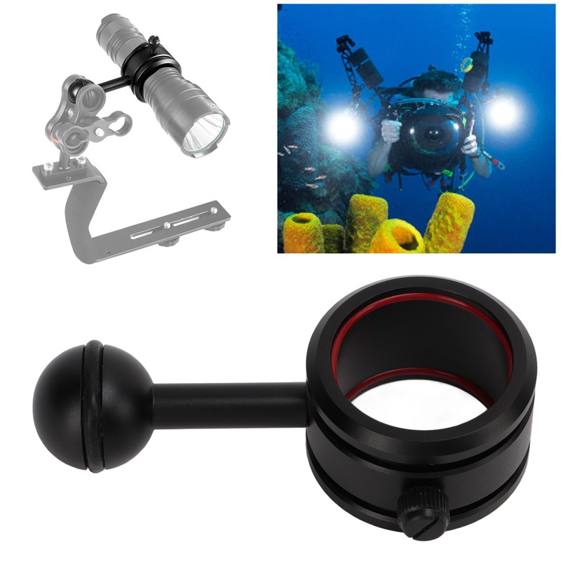 28‑34mm Flashlight Diving Ball Arm Anodized Hard Coating Diving Torch