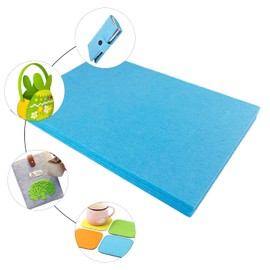 Jtnohx Stiff Felt, 2mm Thick Felt Sheets for Crafts, 20x30cm Hard Felt Fabric Squares for DIY Projects (Blue)