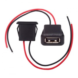 CY Connector 2pcs/set DIY OEM Type A Female to 2 Pin Open Cable Latch Mounting Type DC 5V Power Supply