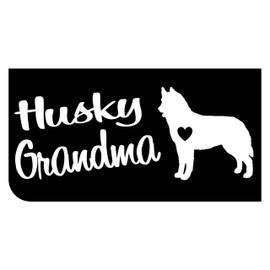 Husky Grandma Dog Decal Sticker for Car Window 8 Inch BG 322