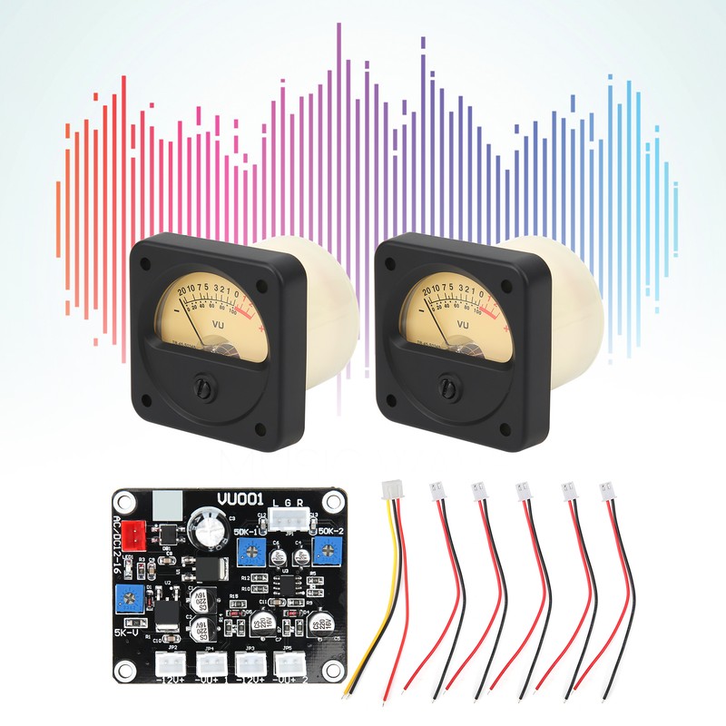 TS-DB45-Q 2Pcs Power Amplifier DB Meter Backlight Audio Level Tester