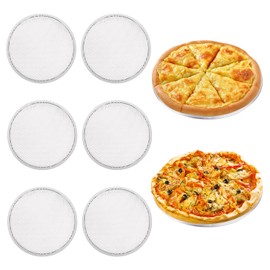 8 Pcs 14 Inch Pizza Pan with Holes Aluminum Mesh Pizza Screen Seamless Round Mesh Pizza Tray for Oven Nonstick Baking Pizza Sheet for Home Kitchen Bakery Restaurant BBQ Party Cookware Supplies