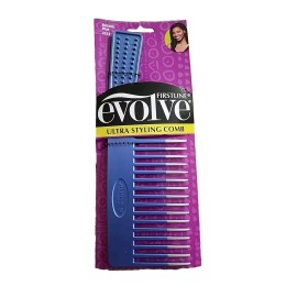 Evolve Wet or Dry Styling Detangler Comb, Professional Quality, All Hair Types 
