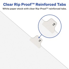 Avery Legal Dividers, Premium Individual Tab Titles, Letter Size, Side Tabs, T, Pack of 25 (01420)