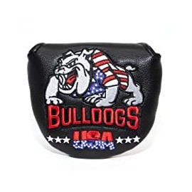 Putter Cover Headcover for Odyssey 2 Ball Magnetic Mallet Fits Scotty Cameron Odyssey Pin Bulldog (Mallet, Black)