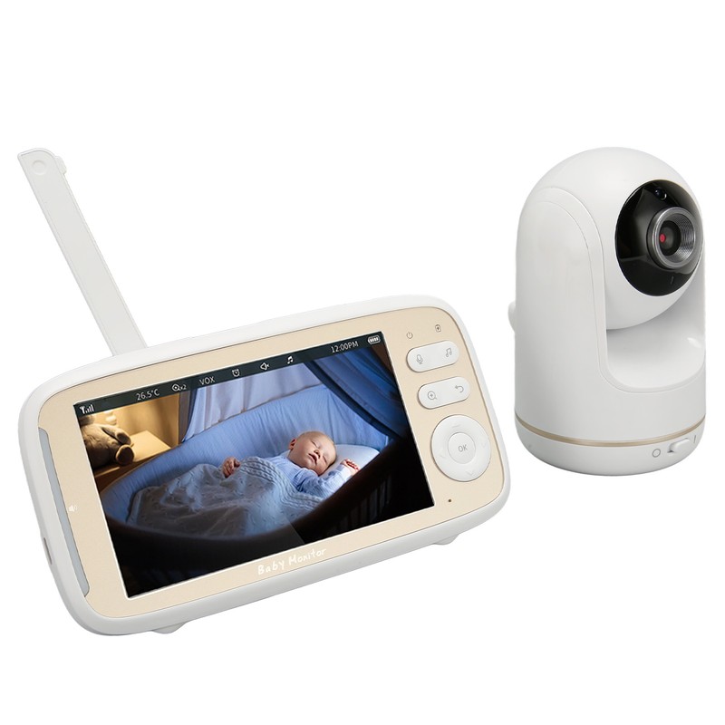 5in Baby Monitor with Camera and Audio Remote PTZ Night