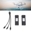 2Pcs 3.7V 1800mAh Lithium Battery with Charging Line for F184