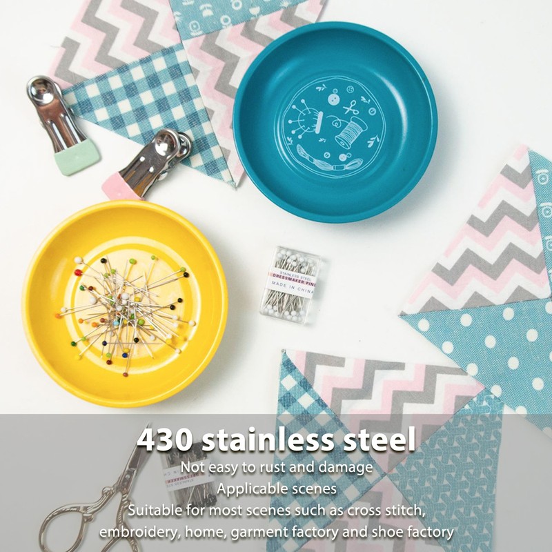 Magnetic Bowl Pin Dish with 150pcs Bead Needles Safe 430