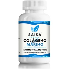 Péptidos De Colágeno Marino Puro 120 Cápsulas Saisa Herbal