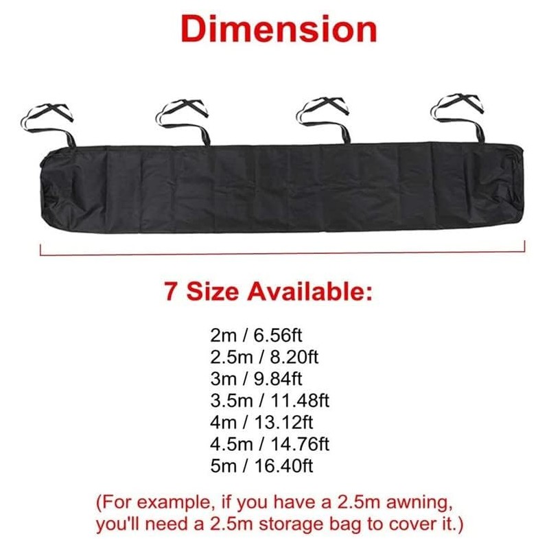 5m Outdoor Awning Protective Cover Patio Awning Canopy Shelter Protective