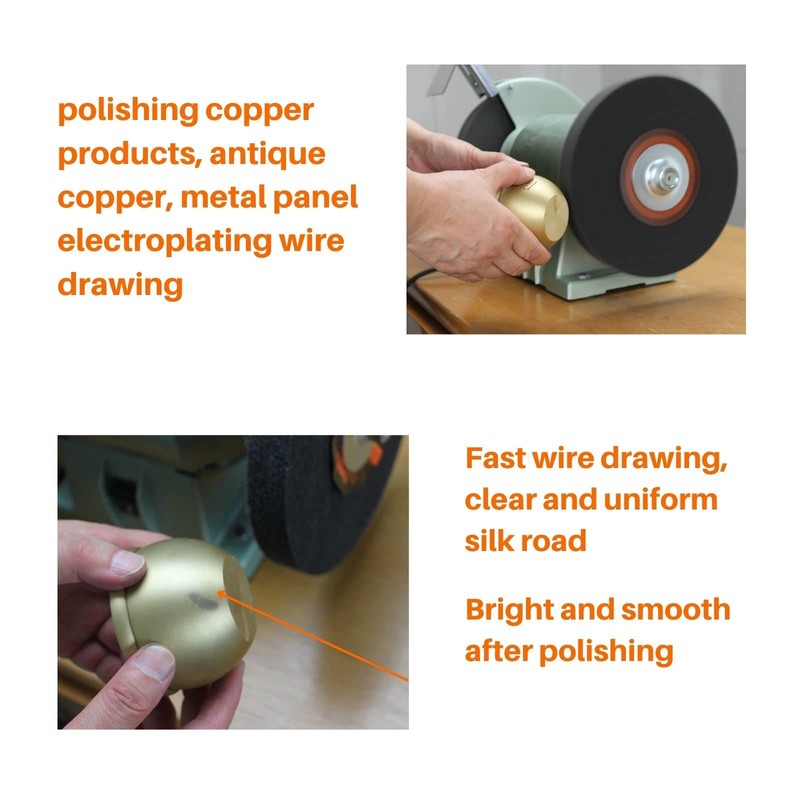 AmaCupid Brushed Nylon Fiber Buffing Wheels 8 Inch 5P Hardness.