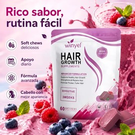 Biotina Colágeno 60 Soft Chews Fórmula Completa Uso Diario