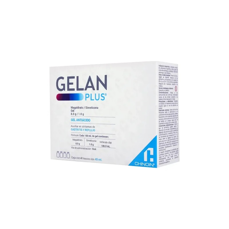 Gelan Plus Gel 8 G/1 G/100 Ml, 4 Frascos 40