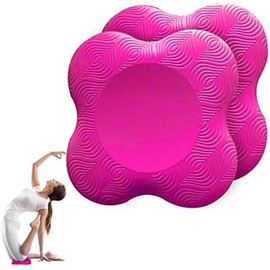 Yoga Knee Cushion, Non-Slip Yoga, 20 x 20 cm, Yoga Knee Pad, Knee Pad Mat, Yoga Knee Protector, Supports Knee for Pilates, Yoga, Sports (Pink), Pack of 2