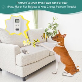 SEERWAY 2 Rechargeable Pet Shock Mats Same Size, Cat Repellent Pad, Cat Deterrent Mat, Electric Training Mat Keeps Dogs and Cats Off Sofa, Couch, Bed and Countertop (22"x14")