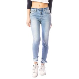 Kan Can Women's Mid Rise Ankle Skinny Jeans - kc6204