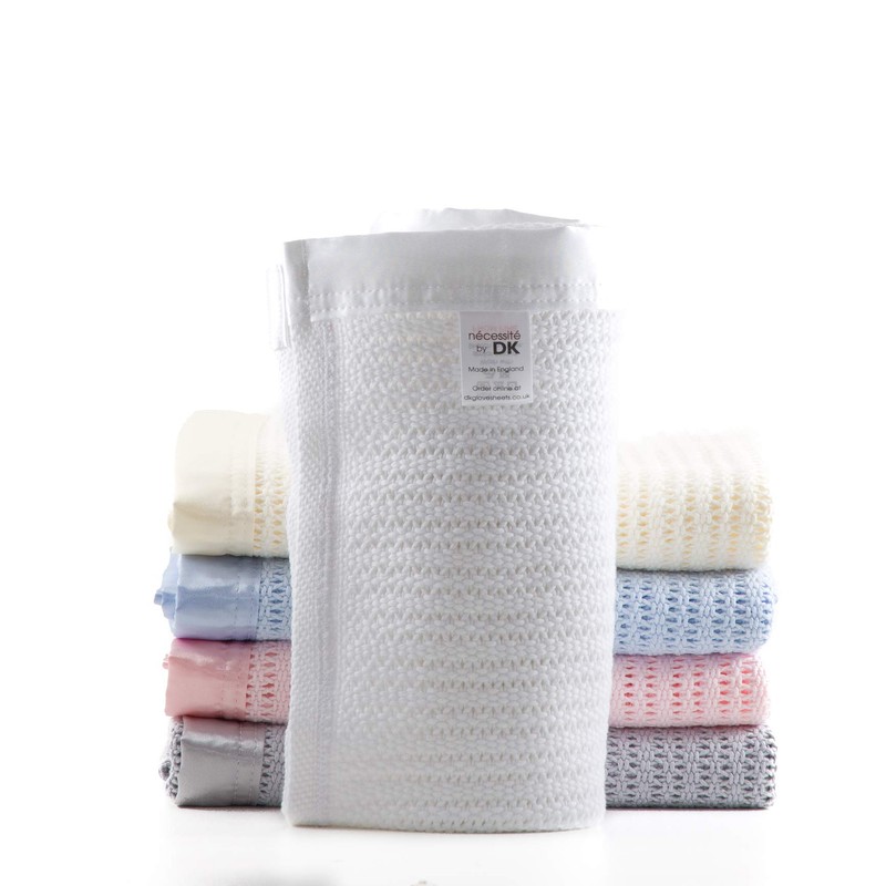 nécessité by DK, Cellular Cotton Blanket for Prams, Cribs, Moses