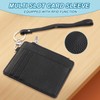 DXLing Leather Mini Wallet Credit Card Holder for Men, Card
