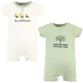 Touched by Nature Baby Boys' Organic Cotton Rompers, Bee Different, 9-12 Months