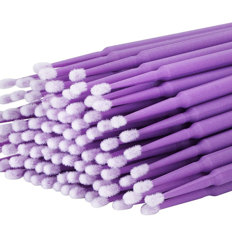 TAKUZA Pack of 200 Disposable Micro Brushes Eyelash Brushes for
