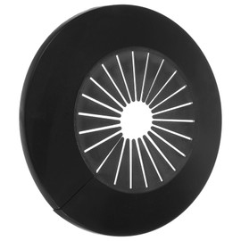 TOP-VIGOR Rohrabdeckungsdekoration, PP-Kunststoff-Rosette, Rohrmanschette für Wasserleitung, Abflussleitung, WC-Abflussrohr, Wandrohreingang, Dekoration, Zierleiste und Badezimmer-Rohrleitung, Schwarz