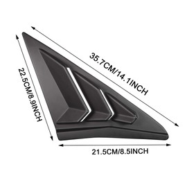 WINKA Window Louvers for Honda Civic 2021-2016 Air Vent Scoop Cover, Rear Side Window Shades Cover, Blinds Sport Style Accessories Hatchback Type R 10th Gen