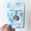 Silver Sixpence Bridal Charm | Something Blue and Horseshoe |